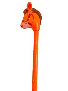 1PC Inflatable Stick Orange Horse Head Stick 37.79 Inch, PVC, Festival Party Supplies, Stage Performance, Photography Props, For Adult Use, Games, Funny Gifts, Personalized Gifts - Orange - View 11