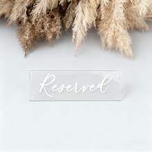 Modern Acrylic Wedding Reserved Sign, Banderole Wedding Reserved Sign, Reserved Wedding Gifts, Wedding Chair Sign Decor, Reserved Table Decor, Acrylic Wedding Sign, Wedding Decor