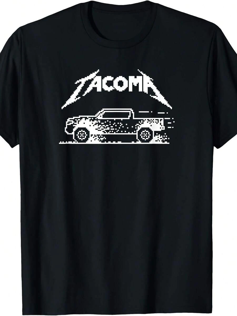 Tacoma Truck Metal Inspired Pixel Art Tacomatallica T-Shirt - 款式10 - 查看 1