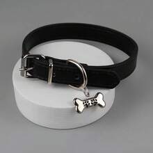 1pcs Cute Bone Collar Subculture Punk Puppy Necklace - 黑色 - 查看 1