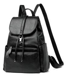 Women Fashion Backpacks - Black - View 1