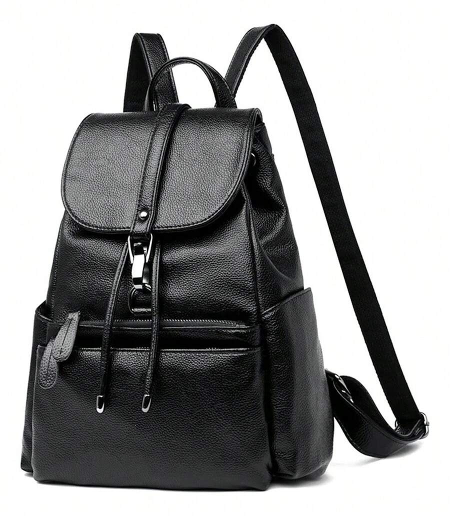 Women Fashion Backpacks - Black - View 1