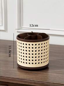 2025 New Vintage Vanity Makeup Organizer, Desk Pen Holder, Rotating Large Capacity Compartment Makeup Brush Holder, 360 Degree Rotating Makeup Brush Holder, Suitable For Autumn/Winter Makeup Brush Storage - Multicolor - View 8