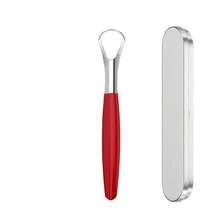 1/2pcs Stainless Steel Small Opening Tongue Scraper,Tongue Coating Cleaner To Clean Oral Tongue Coating And Eliminate Bad Breath - Multicolor - View 12