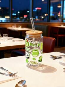 Cốc thủy tinh đựng cà phê Matcha 500ml/16,91oz, Cốc thủy tinh đựng cà phê Matcha dung tích lớn - Nhiều màu - Xem 4
