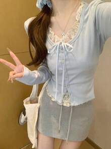 Women Tops - Light Blue - View 5