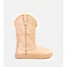 Beige Snow Boots With Embroidery On The Upper Darena - Beige - View 5