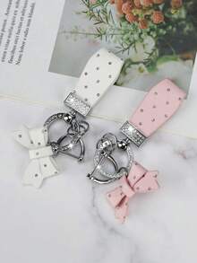 1pc Premium Crystal Butterfly Keychain, Elegant Girl Car Key Fob Pendant