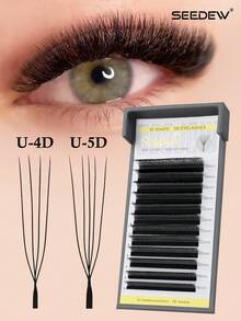 1 件 12 排 U 形 3D/4D/5D/YY 睫毛 U 型睫毛延长 U-4D U-5D 0.07 毫米混合 8-15 毫米混合 8-13 毫米 C D 卷曲 6D 睫毛卷翘睫毛自然柔软 DIY 预制扇形假睫毛 - 黑色 - 查看 1