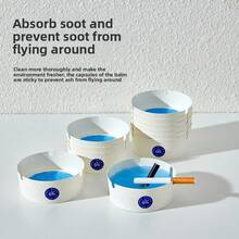 25er-Pack Einweg-Aschenbecher aus verdicktem und gehärtetem Schaumstoff mit Sand zur Verhinderung von Aschefliegen, geeignet für den Gebrauch zu Hause und im Büro