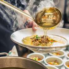 Concha Dourada Aço Inox Servir Molhos Sopas Caldos 28cm - Dourado - Visão 7