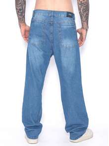 Men's Balloon Jeans - Medium Wash - View 2