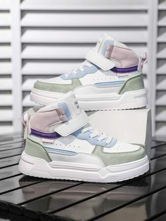 Girls' Cute Low-Top Casual Sports Shoes, Soft Bottom Comfortable, Hook And Loop Closure Fashion Casual Shoes, Versatile School Shoes For Students