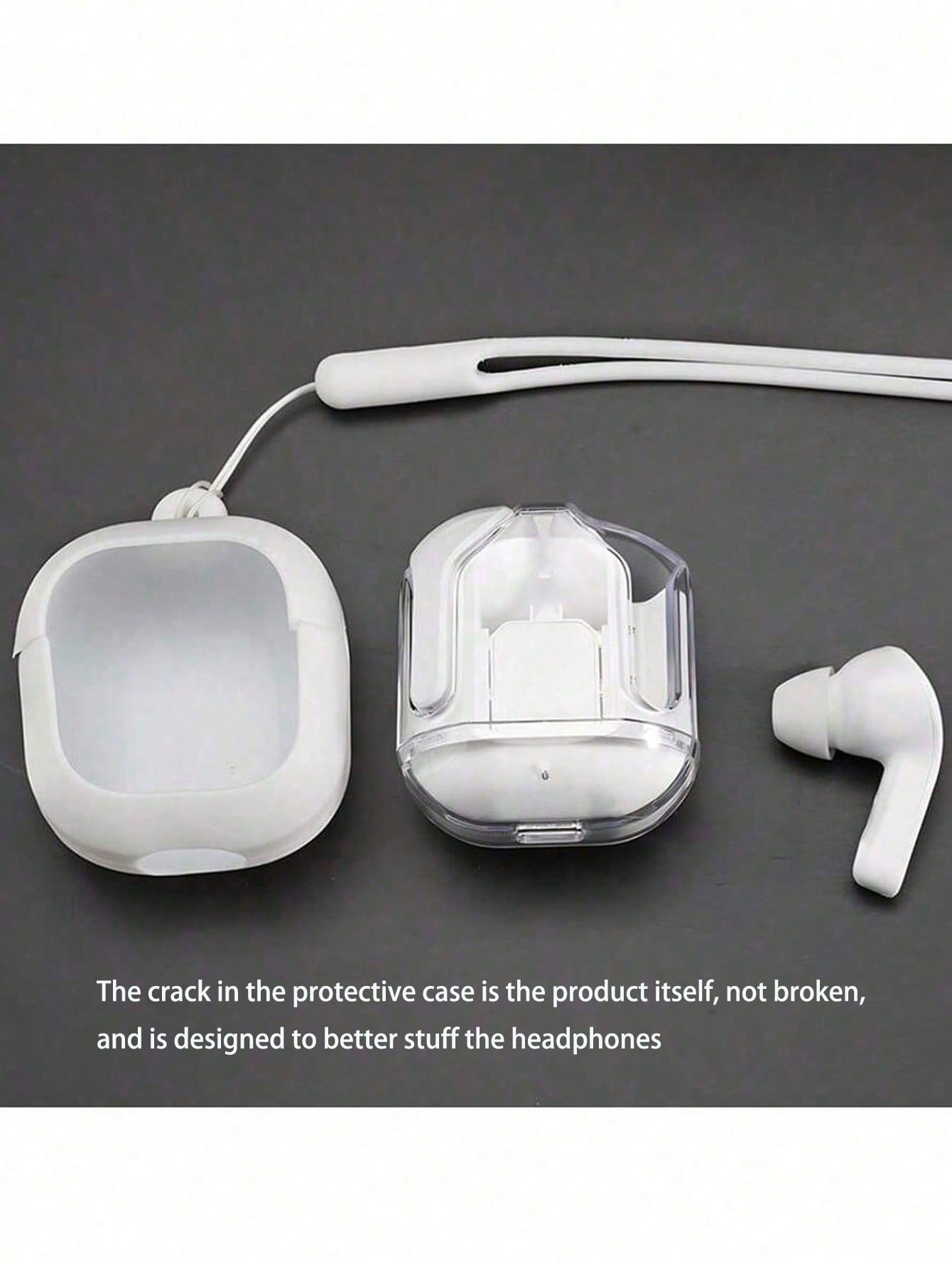 سماعة أذن لاسلكية بلوتوث شفافة واحدة – شاشة وتحكم...