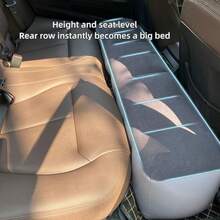 1pc Car Inflatable Bed, Car Rear Gap Filler Pad, Suitable For Sedan, SUV, MPV, Car Rear Seat Sleeping Cushion, Footrest Pad, Fit For Car Camping - Grey - View 2