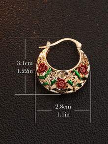 波西米亚风镂空金属不对称耳环，派对、周年纪念礼物、情侣耳环的完美之选