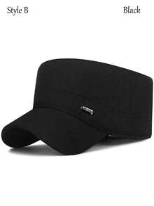 Winter Men's Ear Protection Cap Warm Flat Hat - Multicolor - View 16