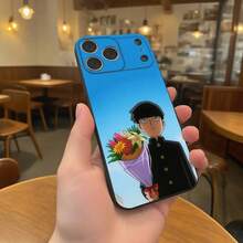 M-Mob Psycho 100 Anime Phone Case Cover Compatible With  17,16,15,14,13,12,11,Pro,XS,Max,XR,Plus,E,SE4,Mini Black Soft Cover, Cover Compatible With  17 Case,  17 Pro Case,  17 Pro Max Case - Z2 - Visualizzare 9