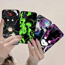 Popular Classic Anime M-Mob P-Psycho 100 Phone Case Cover Compatible With  16 15 14 11 12 13 Mini Pro XS Max Cover 6 7 8 Plus X Funda Shell, Cover Compatible With  17 Case,  17 Pro Case,  17 Pro Max Case