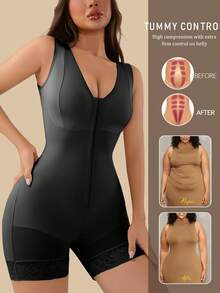 Women Underwear Body Shaper Faja Bodysuit Corset Top Bustier Original Colombian Girdles Modeling Postpartum Slimming Shapewear - màu đen - Xem 3
