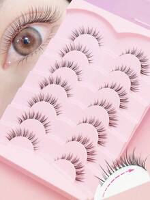 AYRMILLA 1/5/7 Cặp Mi Giả Tự Nhiên Mềm Mịn và Bông Lông Mi 3D Lông Mi Chồn Dài Mượt Mà, Thích Hợp Cho Các Cuộc Họp Công Sở Hàng Ngày, Mi Giả Tự Nhiên Thoải Mái Khi Đeo, Mi Giả Tay Dài, Dày Tự Nhiên - Mi tự nhiên - Xem 12