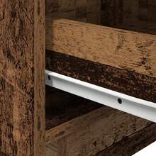 VidaXL Nachttisch mit LED-Beleuchtung, antikes Holz, 45 x 40 x 55 cm