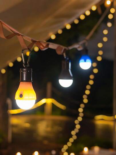 Portable LED Tent Light With Hook, 3 Lighting Modes, Battery Powered Camping Lantern, Ideal For Hiking, Backpacking And Outdoor Adventures, Compact Lantern Design, Durable LED Lantern, Camping Accessories