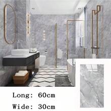 [Autocollants muraux imperméables à motif marbre] 30 pièces Autocollants muraux à motif marbre en mousse épaisse et auto-adhésifs - Papier peint vinyle texturé imperméable et résistant à l'humidité - Installation facile, amovible, design à correspondance droite pour le salon, la cuisine, la salle de bain, la décoration de la maison - Multicolore - Voir 12