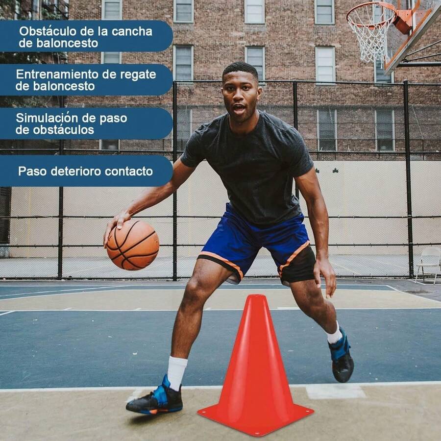 Equipo de Entrenamiento Velocidad y Agilidad para Fútbol, 12 Conos para Entrenamiento, 12 Conos de Disco, 6M Escalera de Agilidad, 1 Cuerda para saltar, Kit de Obstáculo de entrenamiento para Béisbol - 1 - Ver 1