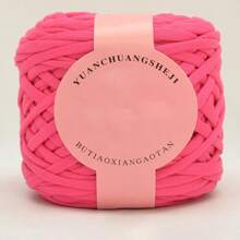 1 Stück 280 g dicker, hochelastischer Polyestergarn T-Shirt Garn zum Stricken, Häkeln von Kleidung, Taschen, Hausschuhen - Bastelseidenband Garn