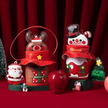 Weihnachtsabend Leder Handheld Apfel Geschenk Süßigkeiten Bündel Tasche