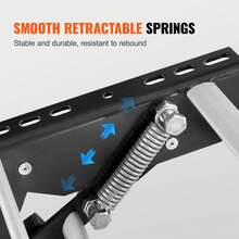 RV Steps, 2-Step, Manual Retractable RV Stairs, Foldable, 440 LBS Load Capacity, Aluminum Alloy Steps, Thickened Steel Plate, Non-Slip Steps For Entry And Exit, RV, Trailer, Camper Steps - Black and White - View 6