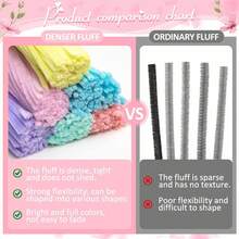 600 Pieces Pipe Cleaners Chenille Stems For Flowers Craft Supplies Bulk Fluffy Fuzzy Sticks For DIY Art Projects Creative Gift Wrapping Party Decorations(Macaron,12 Inch) - 彩色 - 查看 10