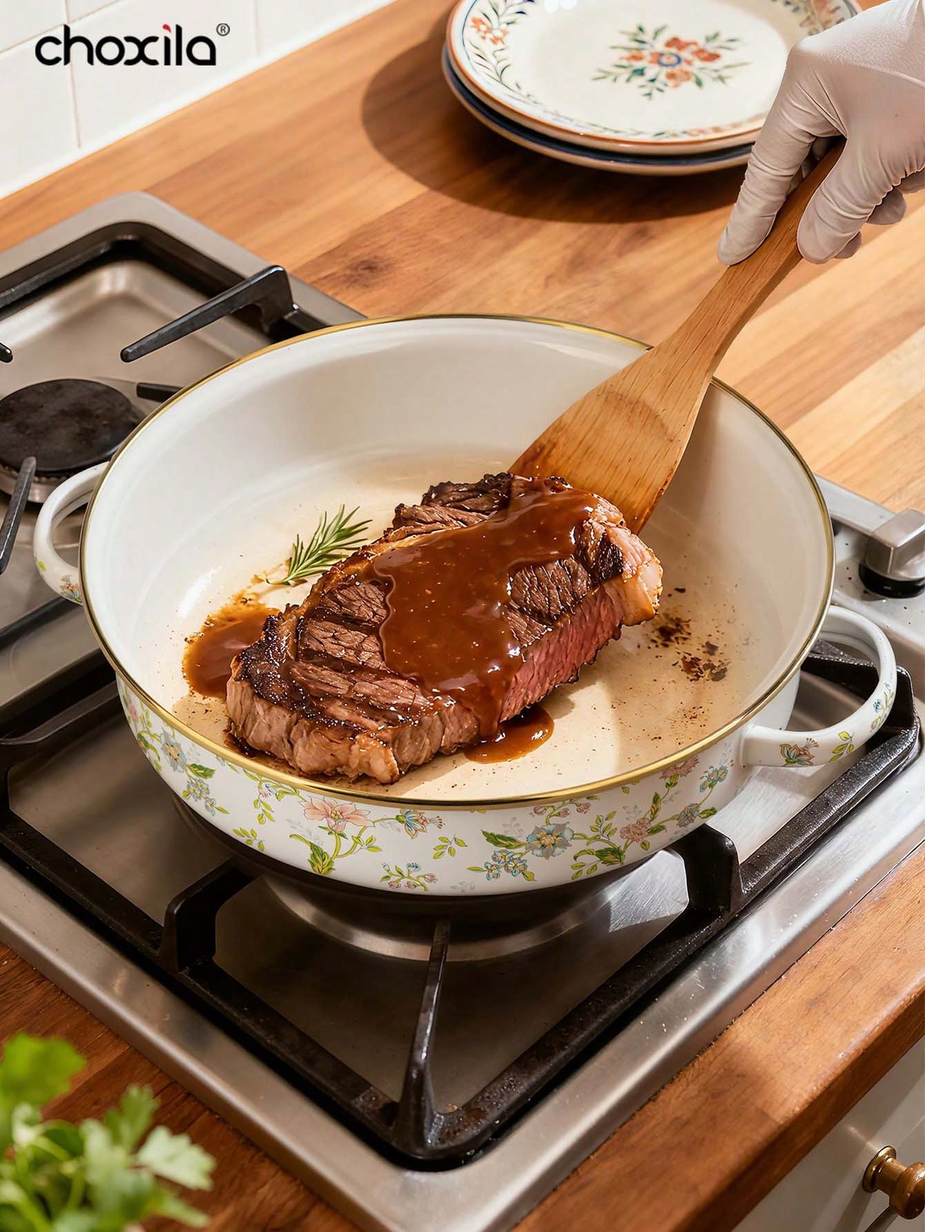 choxila قدر متعدد الوظائف سميك بسماكة 11 بوصة مطلي...