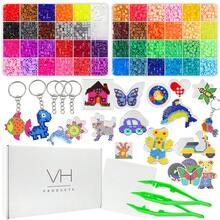 800 piezas/8400 piezas Cuentas de píxel DIY, adecuadas para decoración de joyería hecha a mano, kit de fabricación de joyería DIY colorida - regalo perfecto para cumpleaños u ocasiones festivas