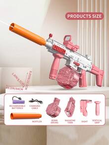 Dual Nozzle Fully Automatic Water Gun With Cool LED Lights, Electric Water Blaster Toy For Outdoor Beach Battle Games, Suitable For Ages 6+, Christmas/Halloween/Easter/Birthday Gift - Multicolor - View 12