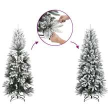 Artificial Hinged Christmas Tree With Stand White 120 Cm - White - View 5