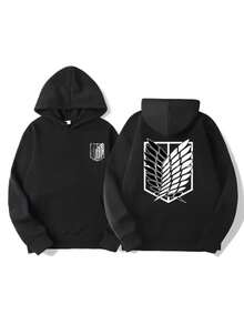 Anime Cotton Sweatshirt Launch - Black - View 1