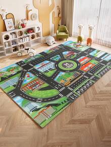 سجادة مدينة بنقش طريق السيارات واحدة، سجادة طريق مدينة مصغر، سجادة لمنطقة اللعب، لوحة ألعاب، سجادة منطقة الزحف، حصيرة ألعاب غير قابلة للانزلاق، من مواد صديقة للفرو، سجادة غرفة المعيشة، سجادة غرفة النوم، سجادة المدخل، سجادة المطبخ، سجادة الحمام، سجادة غرفة الألعاب الإلكترونية، سجادة غرفة الدراسة، ديكور الغرفة، سلع منزلية، مقاومة للأوساخ، متينة وغير قابلة للغبار، سهلة التنظيف والغسل
