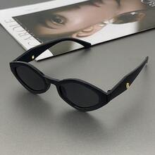 1 件时尚菱形框时尚眼镜，适合女性的街头风格 - 黑框淺茶片 - 查看 9