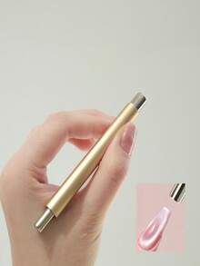 1 件 3D 圆形钢球磁铁美甲猫眼图案设计工具，粉色圆形钢球磁铁 3D 猫眼设计适合女性美甲沙龙和家庭美甲、美甲用品、沙龙美甲工具 - 彩色 - 查看 12