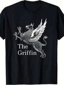 The Griffin T-Shirt Mythical Griffin Tee Shirt White Lines T-Shirt - 款式11 - 查看 1