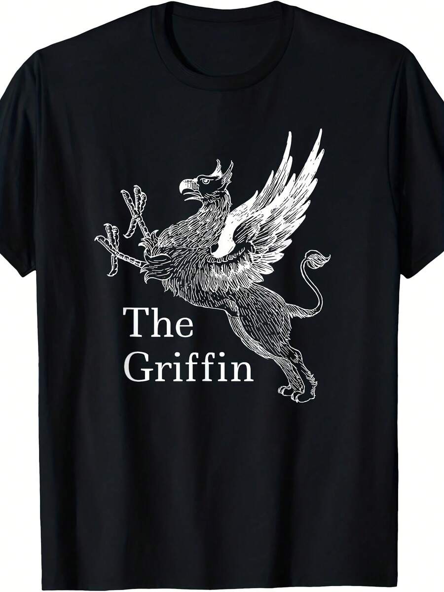 The Griffin T-Shirt Mythical Griffin Tee Shirt White Lines T-Shirt - 款式11 - 查看 1