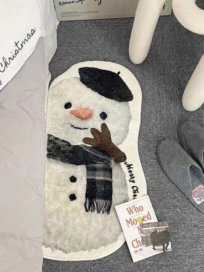 1pc Christmas Carpet, Holiday Decorative Carpet, Home Decor Carpet, Exquisite Edging, Skin-Friendly Comfortable, Odorless, Washable Carpet, Rug, Mat, Living Room Decorative Carpet, Living Room Carpet, Bedroom Decorative Carpet, Bedroom Carpet, Bathroom Decorative Carpet, Bathroom Mat, Study Room Decorative Carpet, Closet Decorative Carpet, Bathroom Decorative Carpet