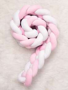 1 件 2M/3M 婴儿床 4 股编织婴儿床围栏保险杠安全防护加厚软垫婴儿床围栏保护器，新生儿床护栏，INS 风格 - 四股 - 查看 17