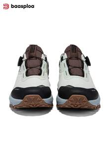 baasploa 1 Pair Of Men's Outdoor Hiking Boots With A Rotating Buckle, Lightweight And Non Slip. Choose The Mesh Breathable Version For Spring And Summer, And The Oxford Cloth Material Version For Autumn And Winter, Suitable For Camping And Hiking (Comfort Shoes Accompany Dad) - Apricot - View 6