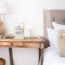 6 件金色亚克力标牌架双面金色相框 T 形 4X6 英寸（10X15 厘米），适用于菜单架、婚礼桌号、家居装饰、活动展示 - 金色 - 查看 7