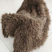 柔软毛绒仿毛皮毯 新生儿摄影道具毯 白色 米色 棕色 摄影造型垫 靠垫 适用于新生儿摄影床、篮子、椅子和其他配件 - 彩色 - 查看 12