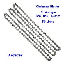 链锯锯片 3 件锯链半凿适用于 3/8 英寸节距 1.3 毫米规格 44 45 50 52 55 56 57 59 驱动链节可用 - 淺灰色 - 查看 12