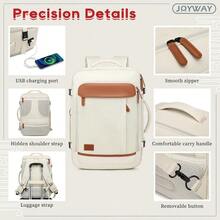 Joyway Juego de equipaje de mano Blanco Carry on luggage Laggage de viaje expandible Hardside con bloqueo Tsa - Conjuntos de 4 piezas Blanco+ (13/20) - Ver 6